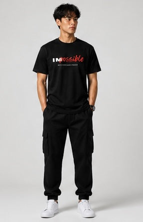 "Impossible" Typography Graphic T-Shirt - Motivation Streetwear Tee