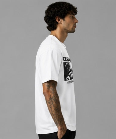 Clear Vision Graphic Oversized T-Shirt for Men