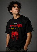 Men's Spider-Man Brand New Day Oversized Black Graphic Printed T-Shirt | Premium Cotton Blend Crew Neck Streetwear Tee