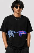 Cyber Creation Graphic T-Shirt - Black
