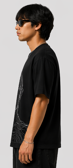 Abstract Face Graphic Printed T-Shirt
