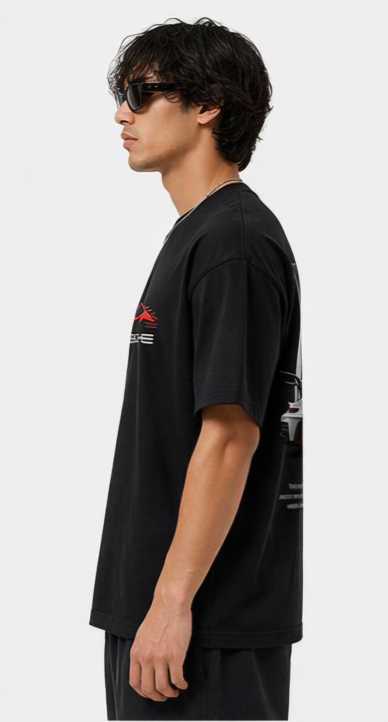 Men's Porsche 911 GT3 RS Oversized Black Graphic Printed T-Shirt | Premium Cotton Blend Back Print Streetwear Tee