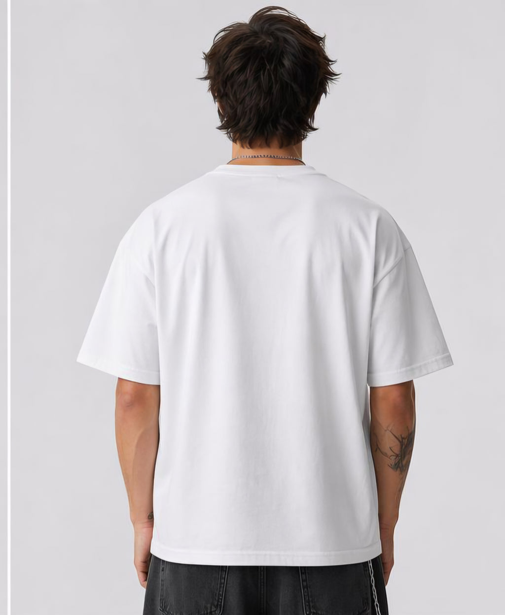 Oversized White Graphic T-Shirt for Men | Funny Quote Printed Cotton Tee | Trendy Streetwear Relaxed Fit T-Shirt