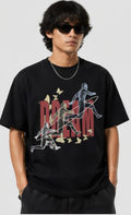 Men's Oversized Dream Graphic T-Shirt | Black Cotton Streetwear Printed Tee | Relaxed Fit
