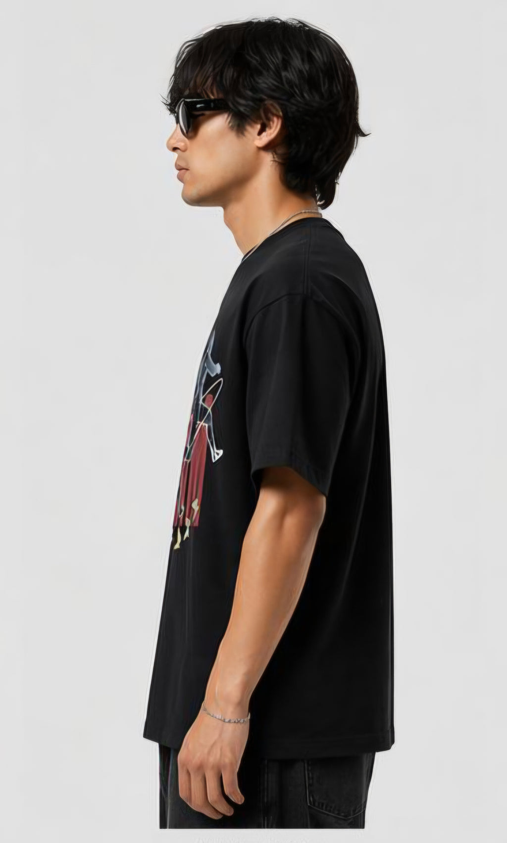 Men's Oversized Dream Graphic T-Shirt | Black Cotton Streetwear Printed Tee | Relaxed Fit