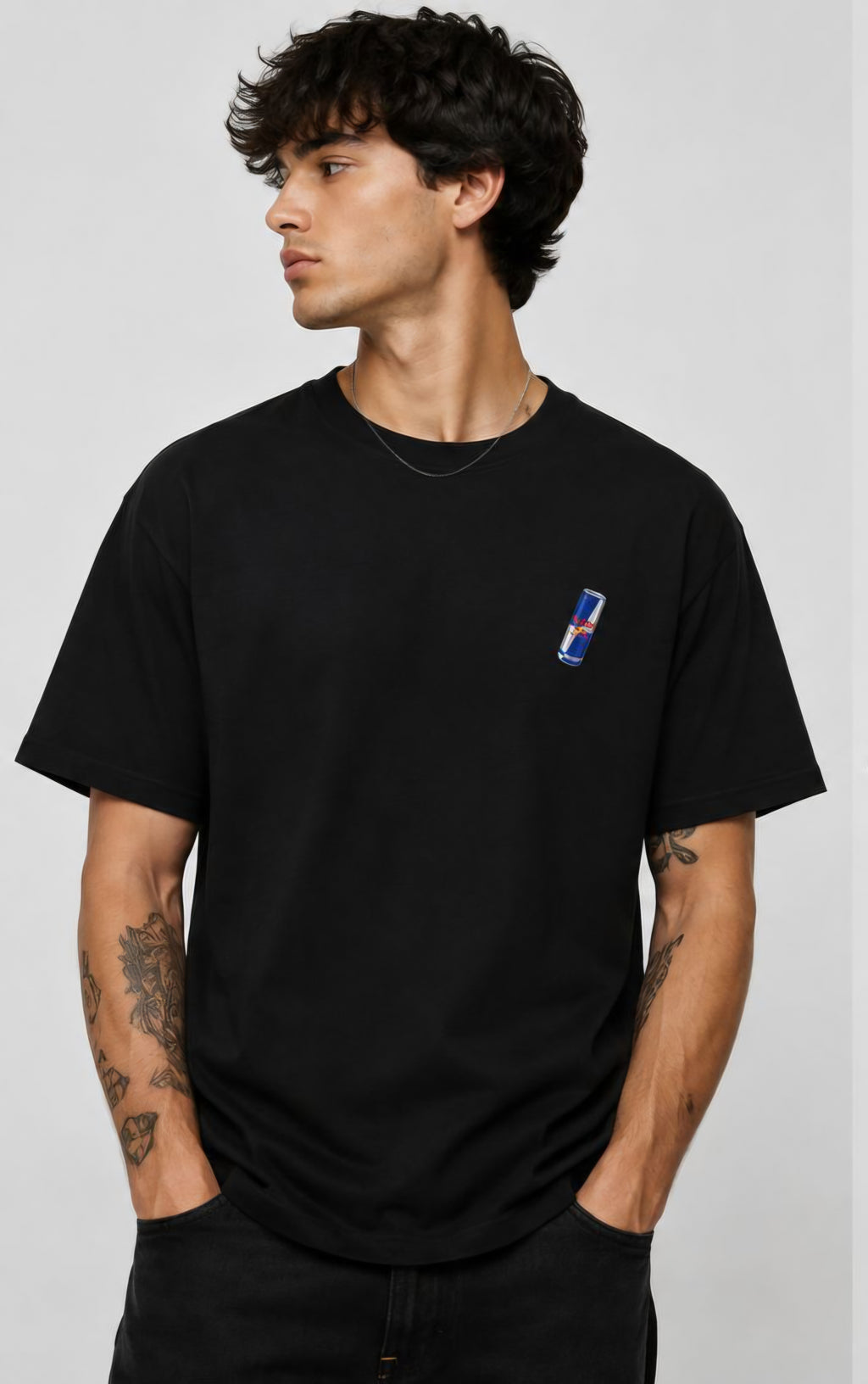 Men's Oversized Max Verstappen Red Bull Racing Graphic T-Shirt | Black Formula Racing Cotton Streetwear Tee