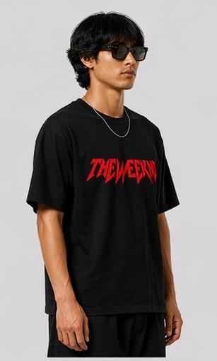 The Weeknd Oversized Back Print T-Shirt for Men