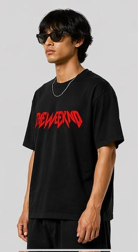 The Weeknd Oversized Back Print T-Shirt for Men