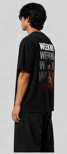 The Weeknd Oversized Back Print T-Shirt for Men