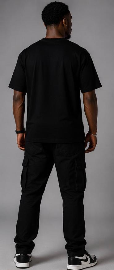 Tribal Neon Panther Graphic T-Shirt – Futuristic Streetwear Black Tee