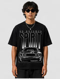 Untamed Spirit Vintage Car Graphic Oversized T-Shirt for Men